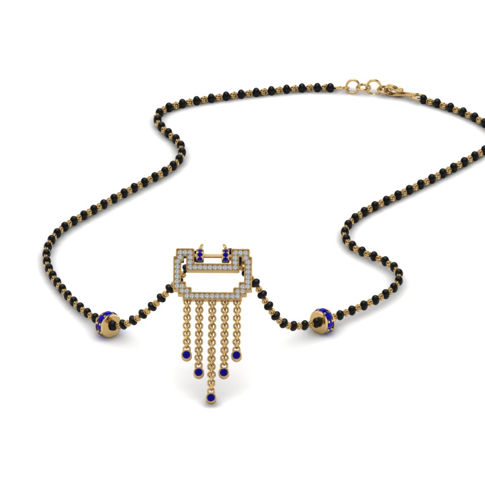 18K Yellow Gold Mangalsutra With Beads