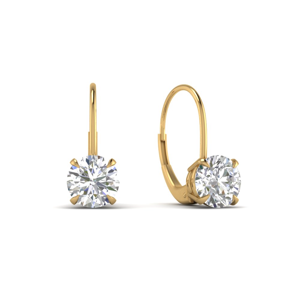 small gold diamond earrings