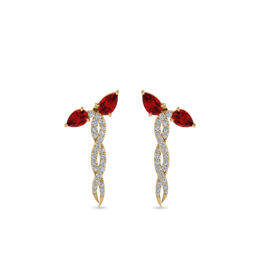 14k Gold & Diamond Snake Earrings – Sabrina Design