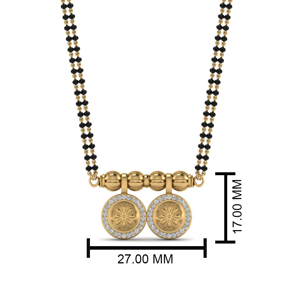 vati pendant diamond wati mangalsutra