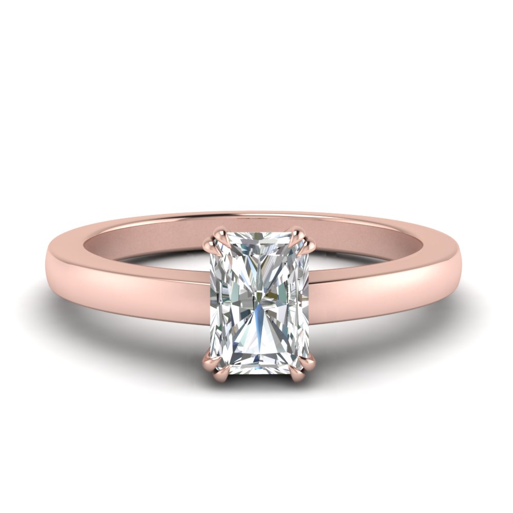 Radiant Cut Solitaire Rings