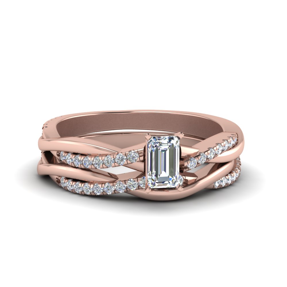 Emerald Cut Bridal Ring Sets 