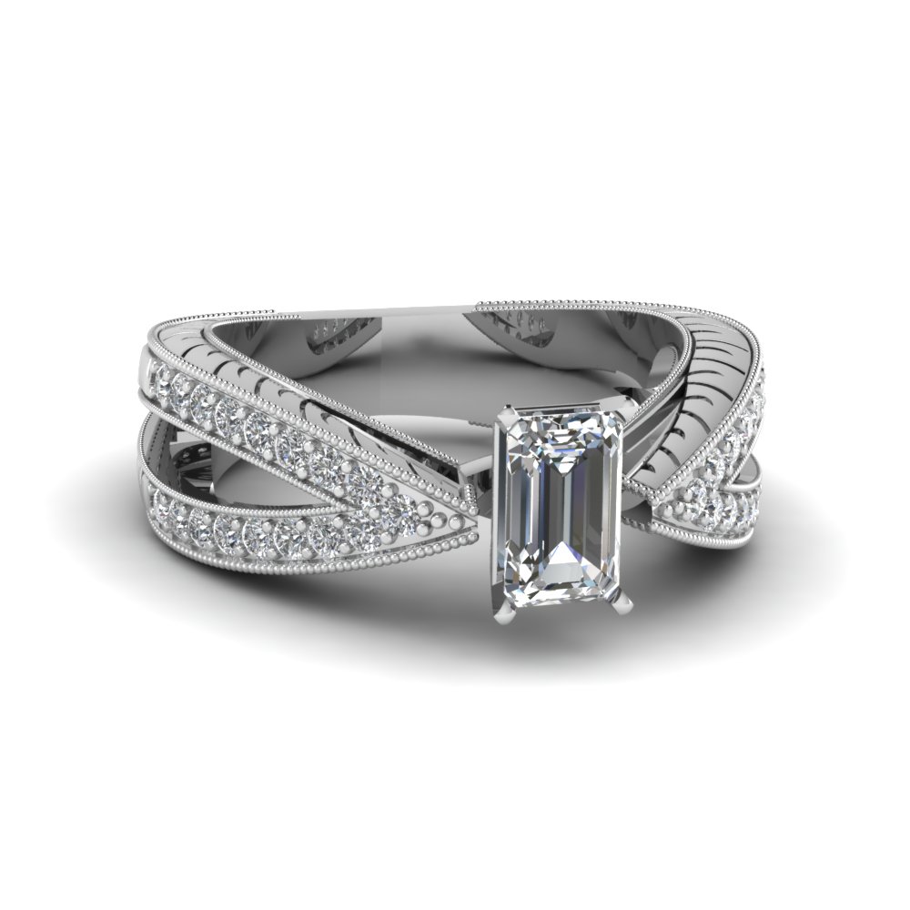 Buy Vintage  Emerald Cut Engagement  Rings  Online  