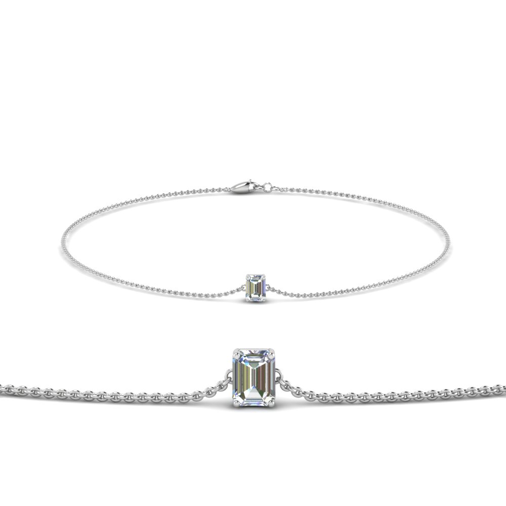 Emerald Diamond Chain Bracelet