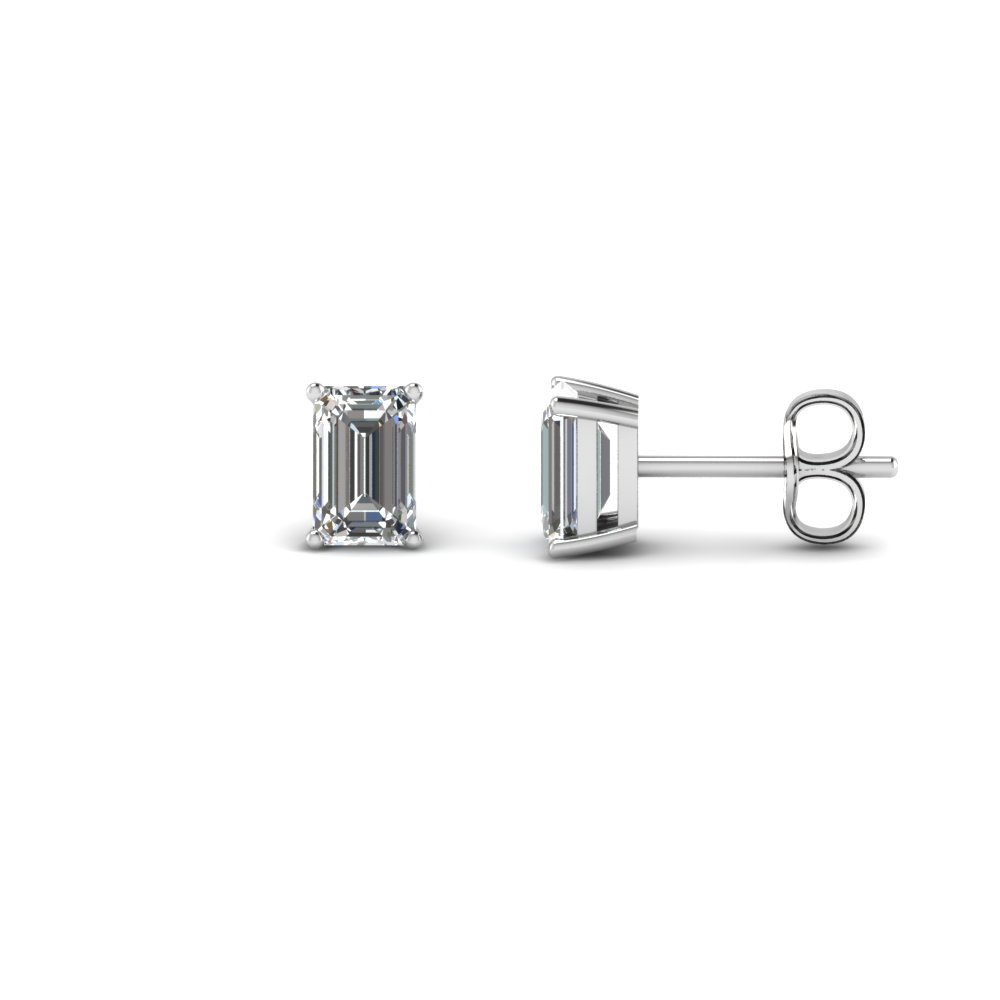Emerald Cut Diamond Earring 1 5 Carat In 950 Platinum Fascinating Emerald Cut Diamond Earring 1 5 Carat In Fdear4em0 75ct Nl Wg