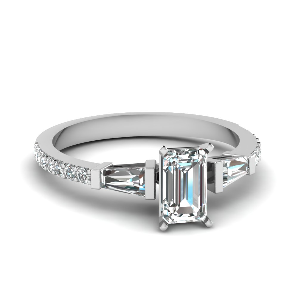 White Color Emerald Cut 2.Ct Moissanite Diamond Stone In Wedding Or Engagement Ring For Special Gift For Her
