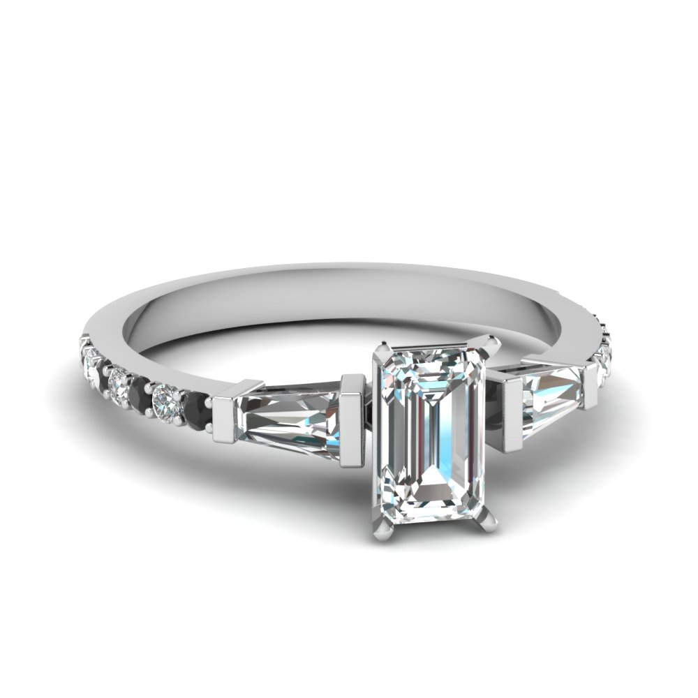 Emerald Cut Petite Diamond Rings