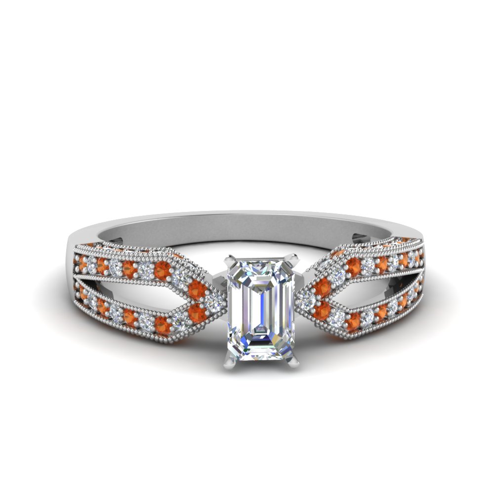 Emerald Cut Engagement Petite Ring