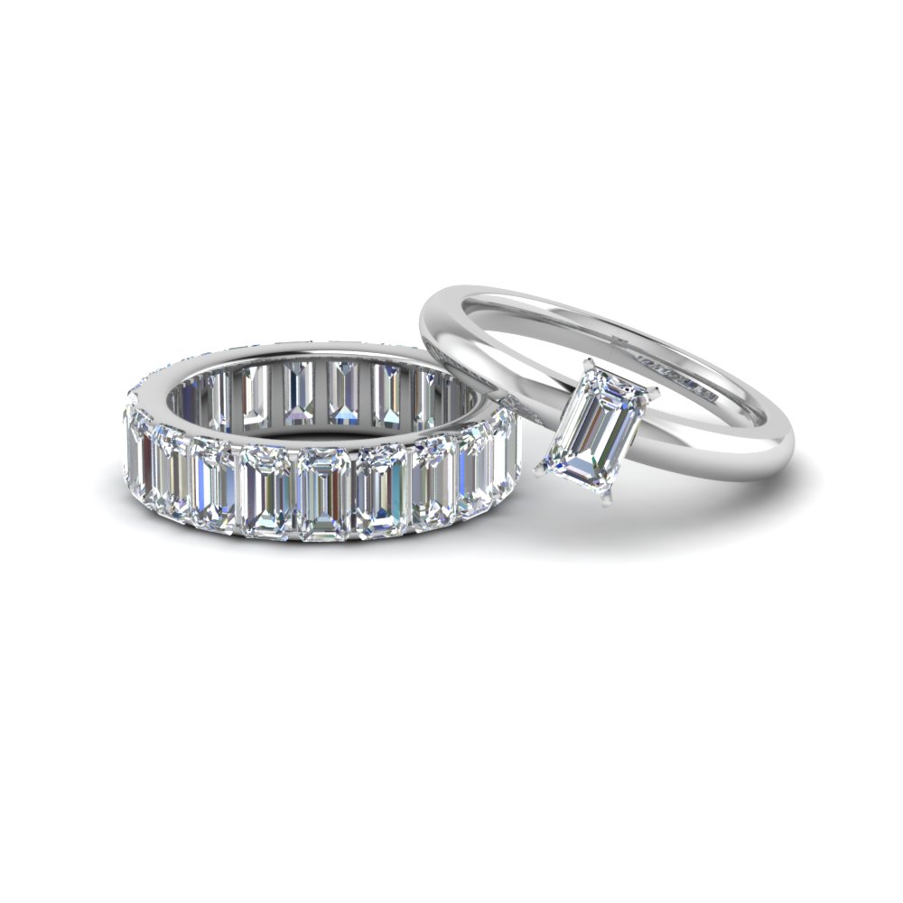 Engagement Rings With Emerald Cut Accents