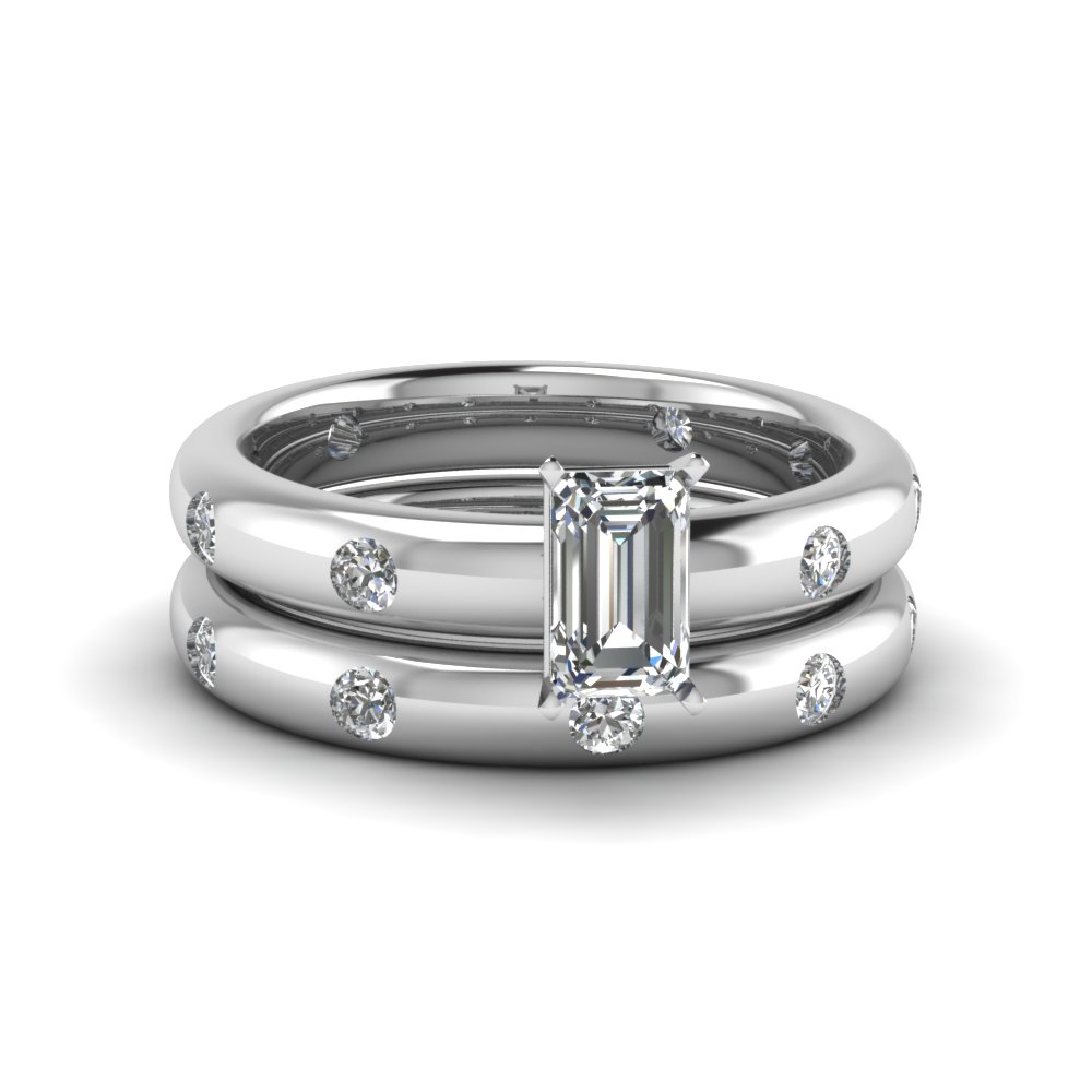 Flush Set Emerald Cut Diamond Shire Wedding In 950 Platinum Flush Set Emerald Cut Diamond Shire Wedding In 950 Platinum Fd60227em Nl Wg