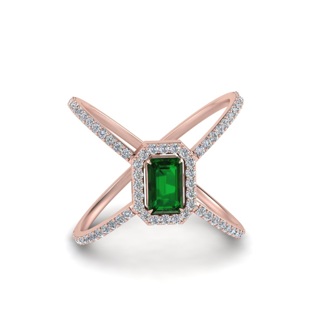 Emerald X Ring