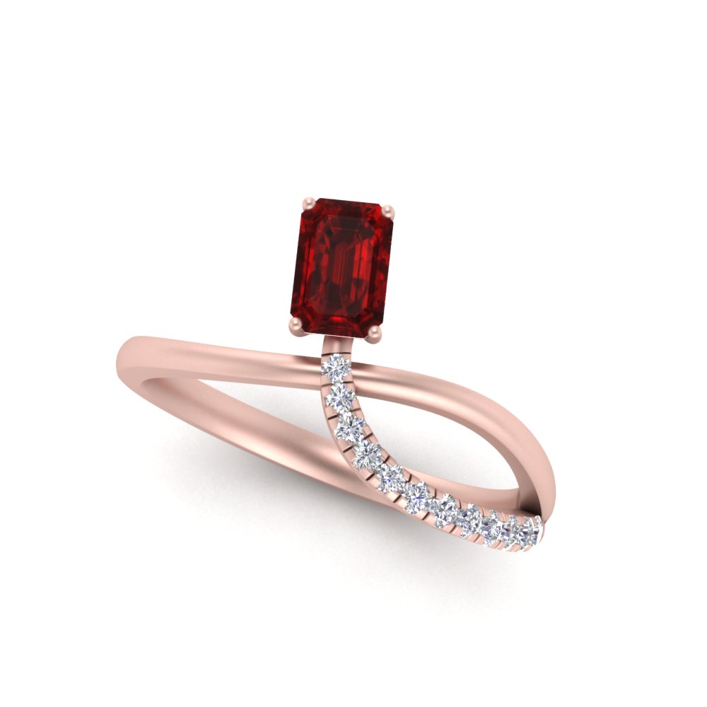 Gorgeous Pave Diamond Ruby Flower Cluster Ring