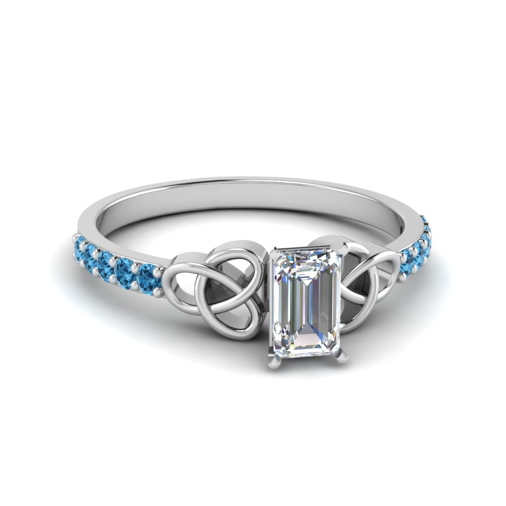 Blue Topaz Delicate Engagement Rings