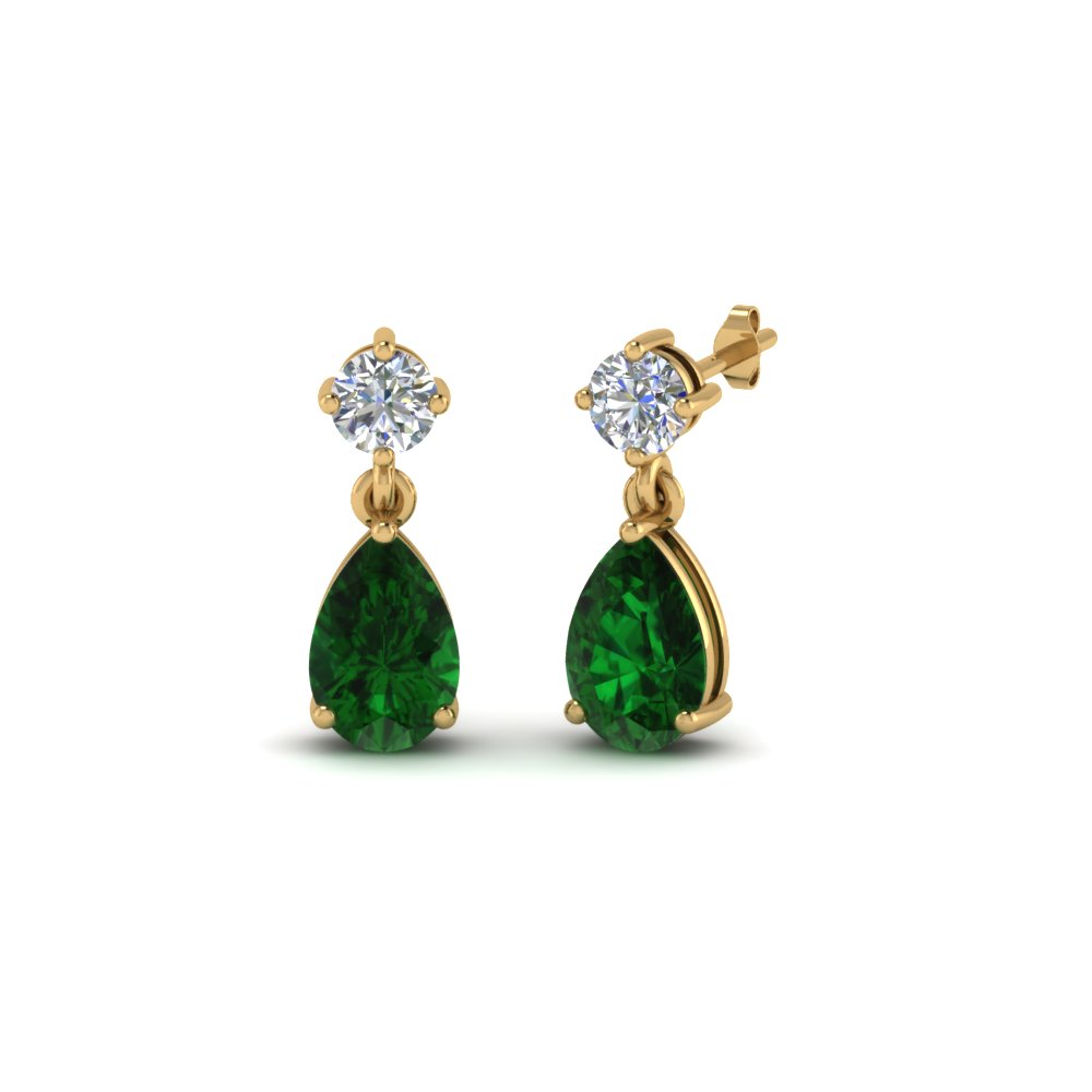 Elegant Emerald Green Earrings - Silver Copper Zircon - 2 Styles Available  - ApolloBox