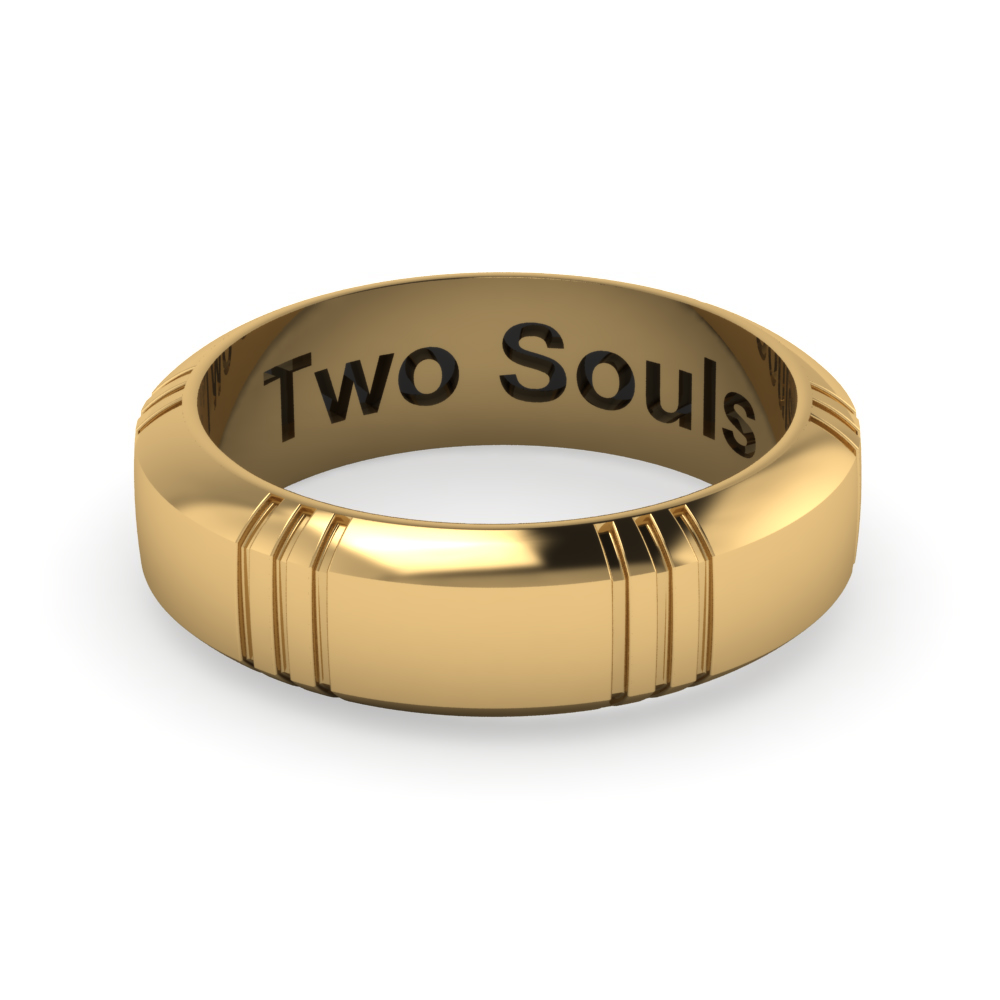 Gold Wedding Rings For Men With Name