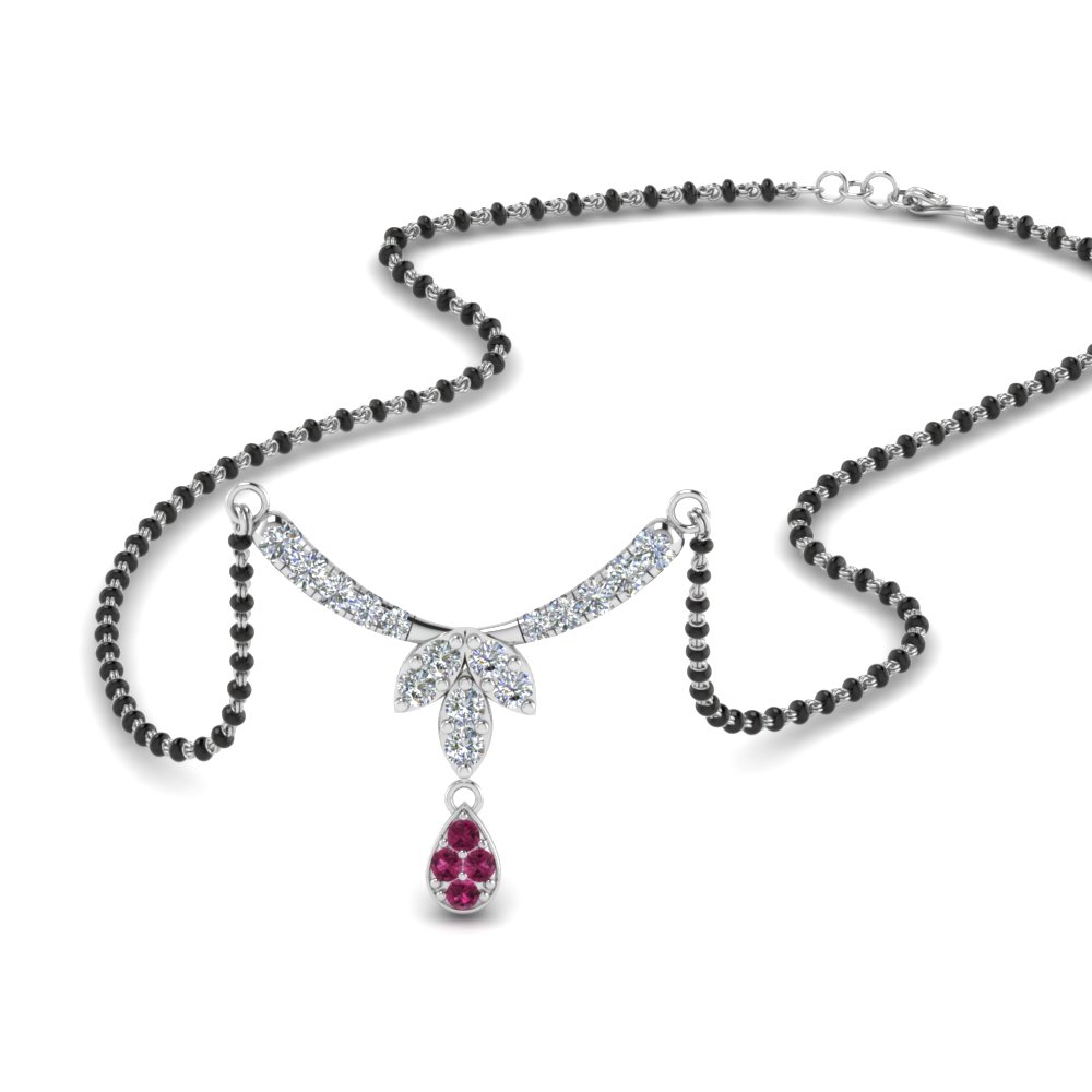 Pink Sapphire Mangalsutra Necklace