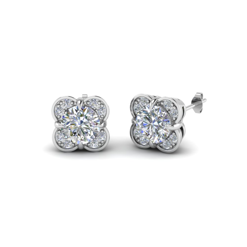 Beautiful Platinum Earrings With Diamonds for Women JL PT E ST - Etsy