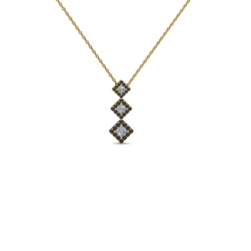 Louis diamond necklace in gold plating