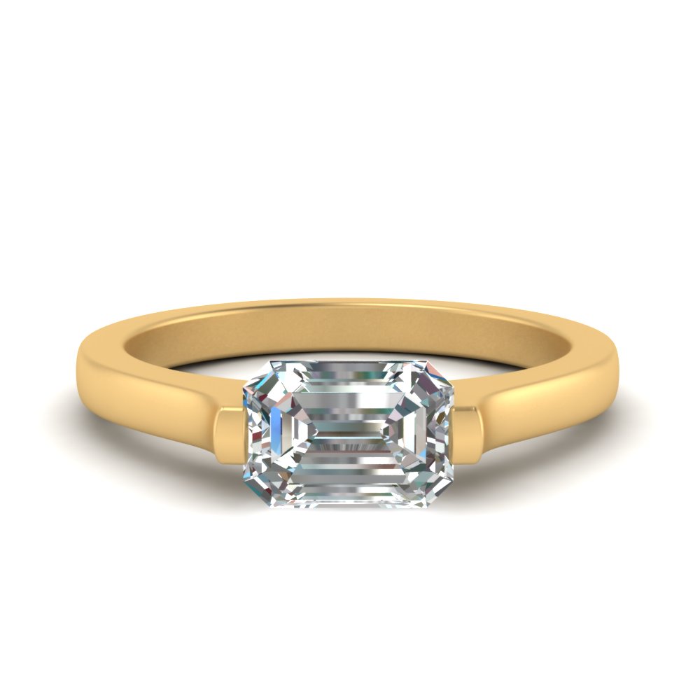 Partial Bezel Hexagon Diamond Ring – Emily Warden Designs