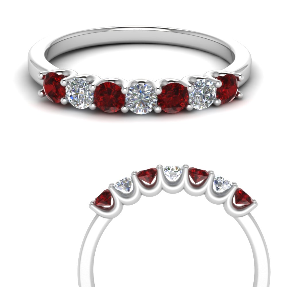 half-carat-round-diamond-delicate-7-stone-anniversary-band-with-ruby-in-FD123658RO(2.80MM)GRUDRANGLE3-NL-WG