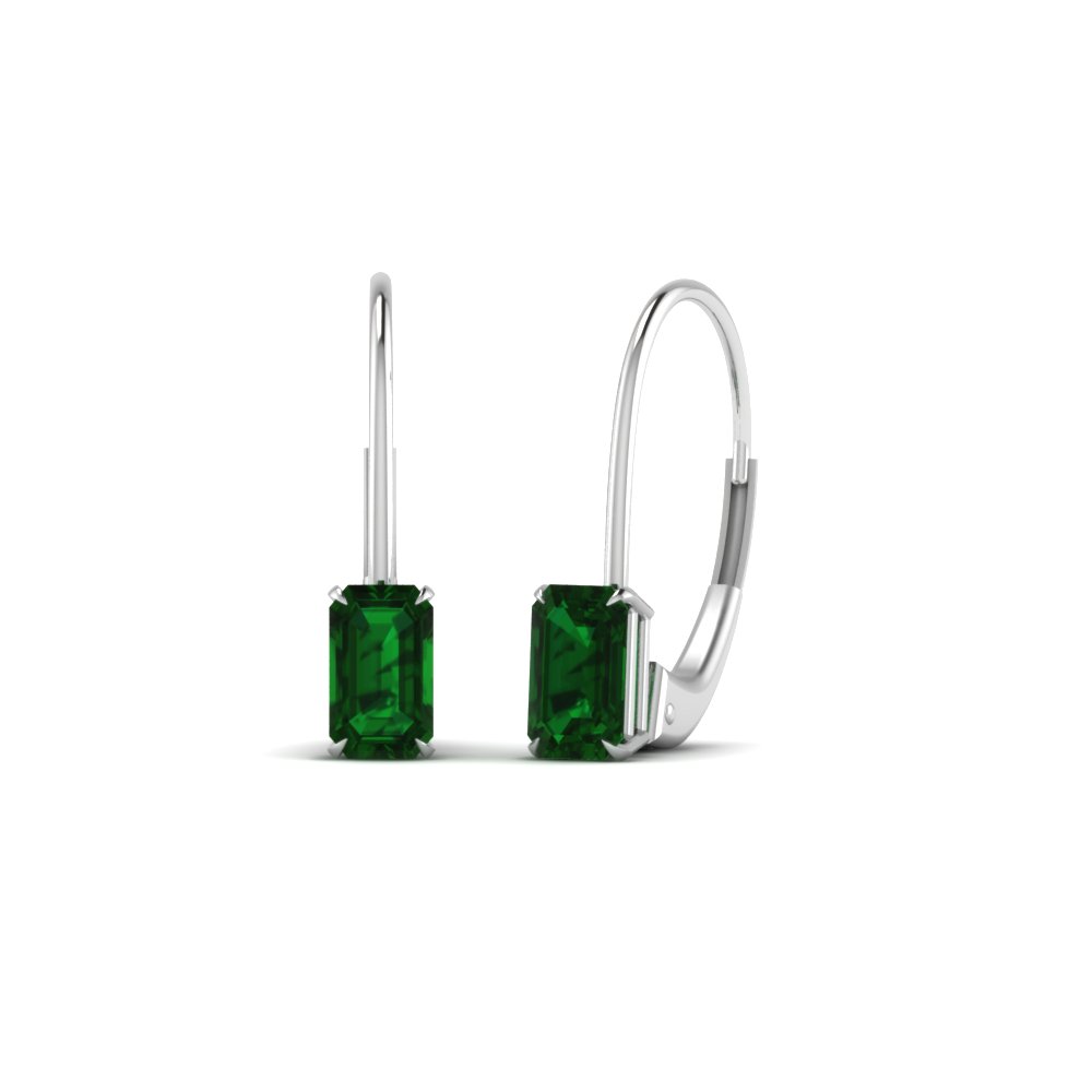 Emerald Dangle Earrings For Her