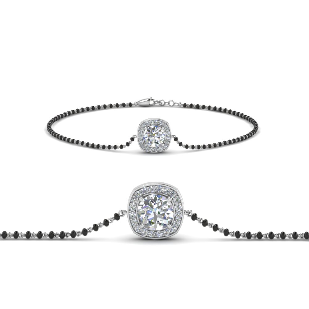 Round Diamond Bracelet Mangalsutra