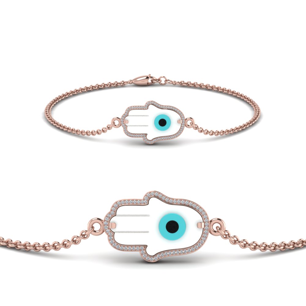 Hamsa Evil Eye Diamond Bracelet