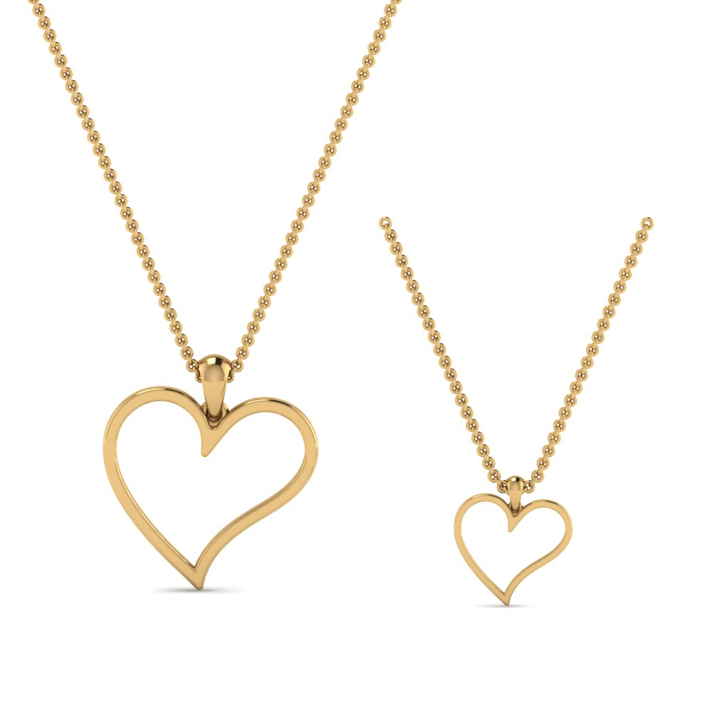 Heart Mother Daughter Necklace
