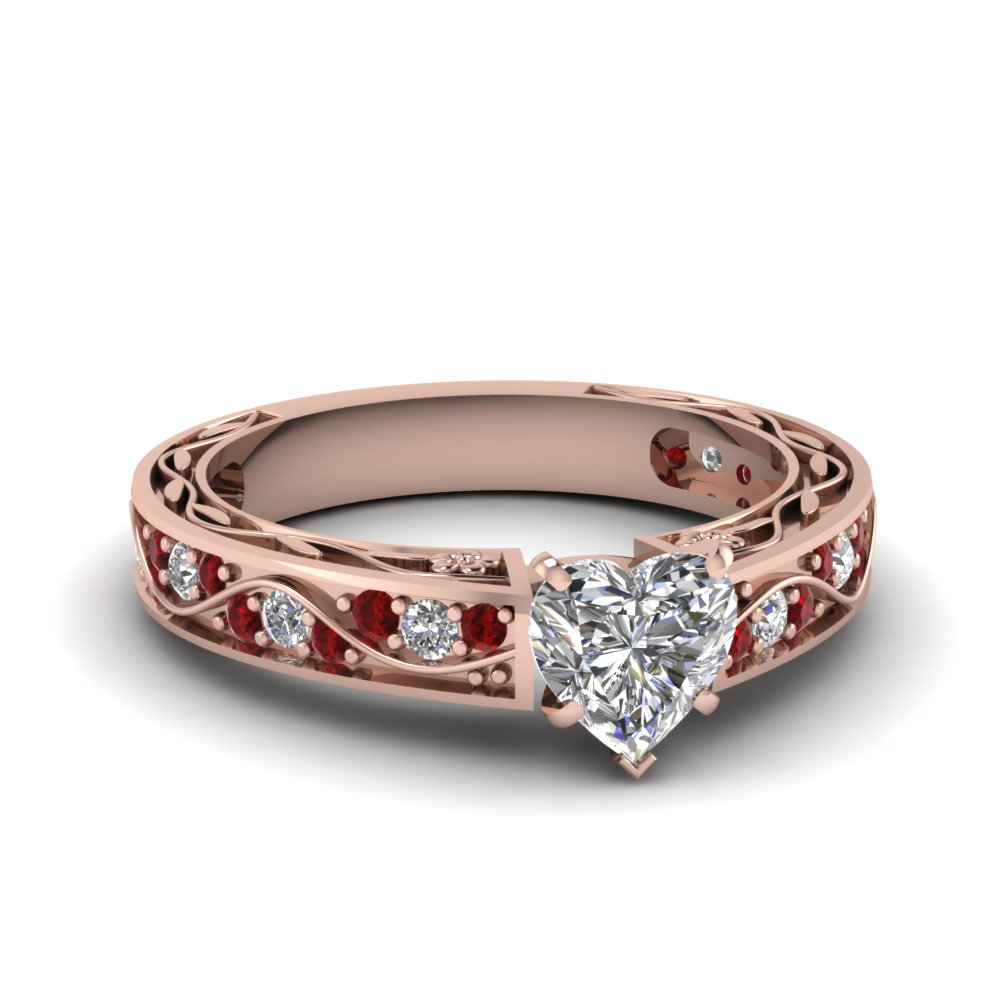 14K Gold Pave Genuine Diamond Ruby Gemstone Pear Shape Anniversary Gift Fine ...