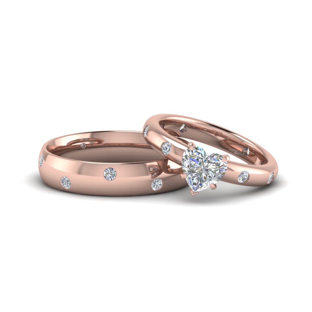 gold promise rings for couples set