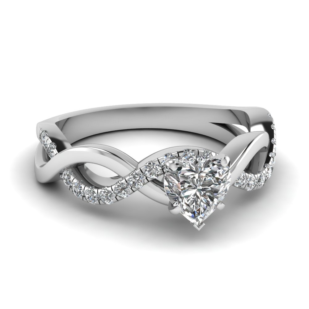 Heart Shaped Infinity Diamond Ring
