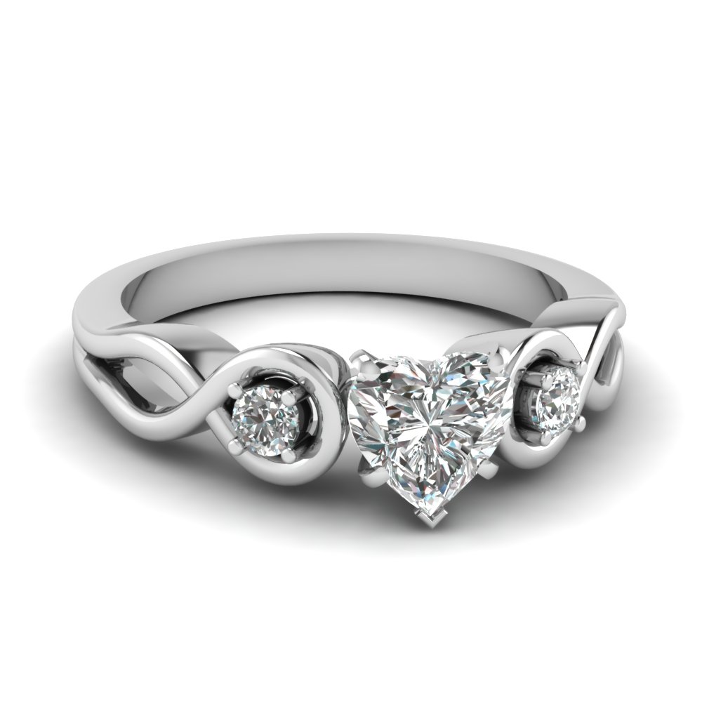 Half Carat Heart Shaped Diamond Ring