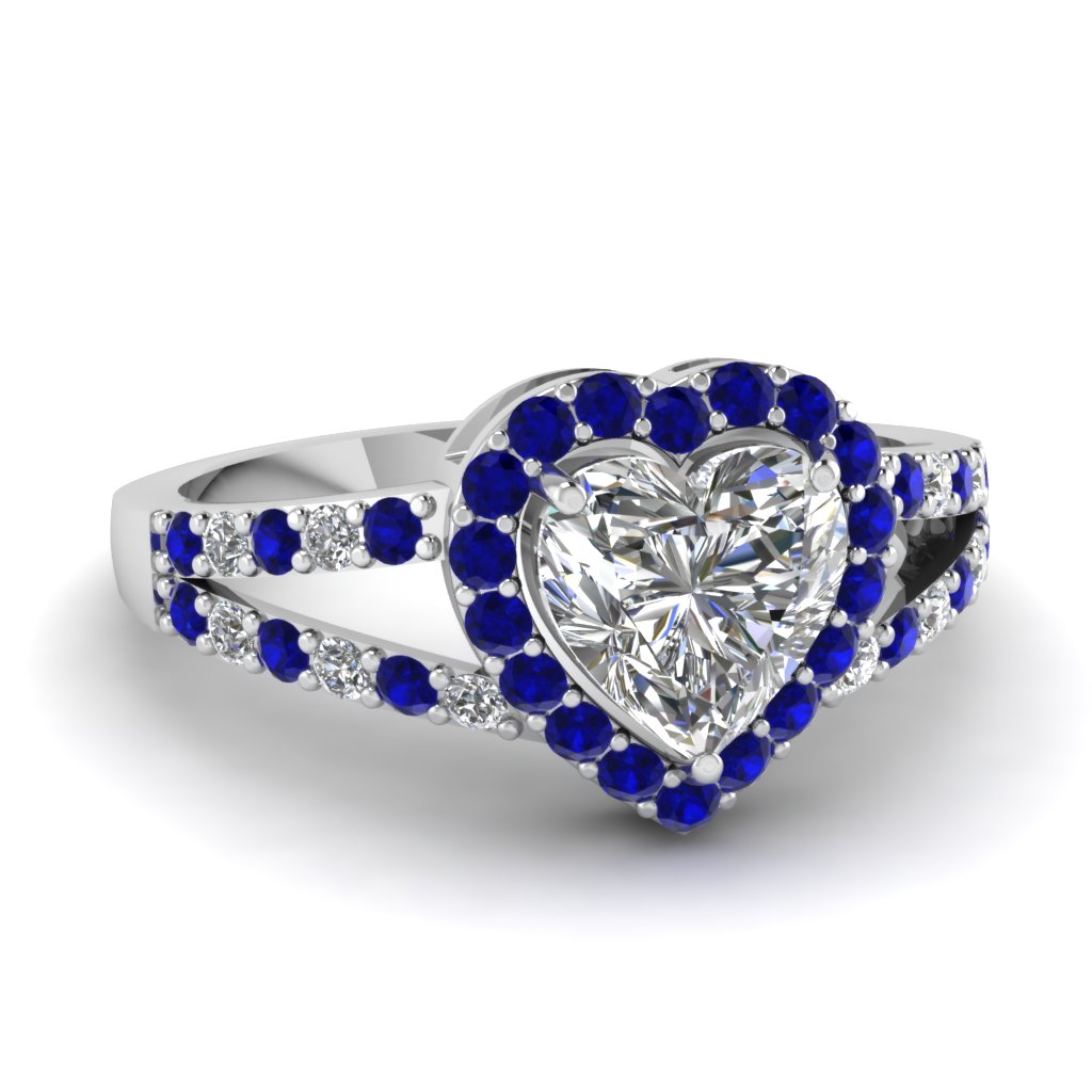 Heart Halo Engagement Rings