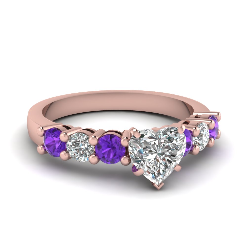 Artistic Purple Engagement  Rings  At Reasonable  Price  In 