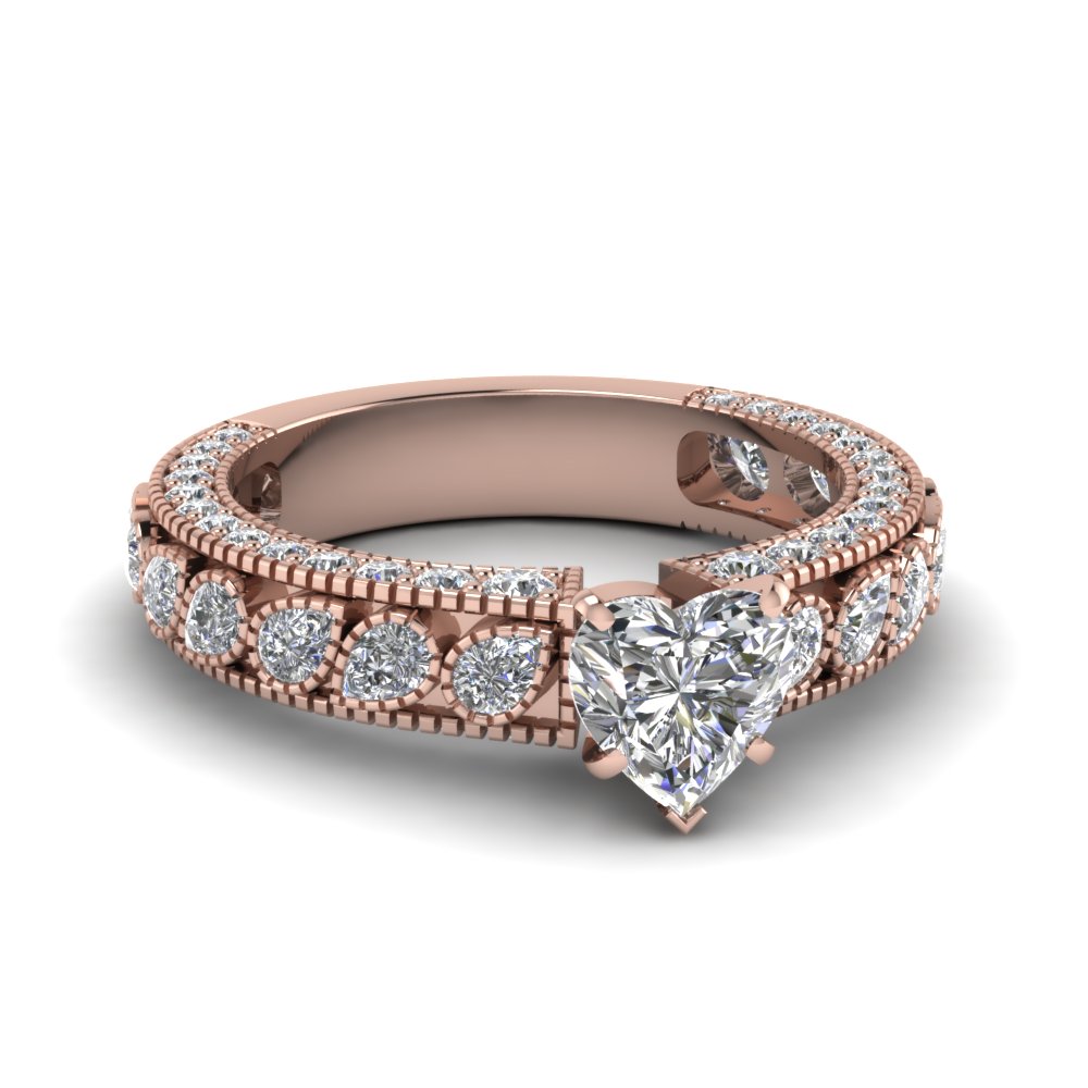 1.25 Carat Heart Shaped Engagement Rings | Fascinating Diamonds