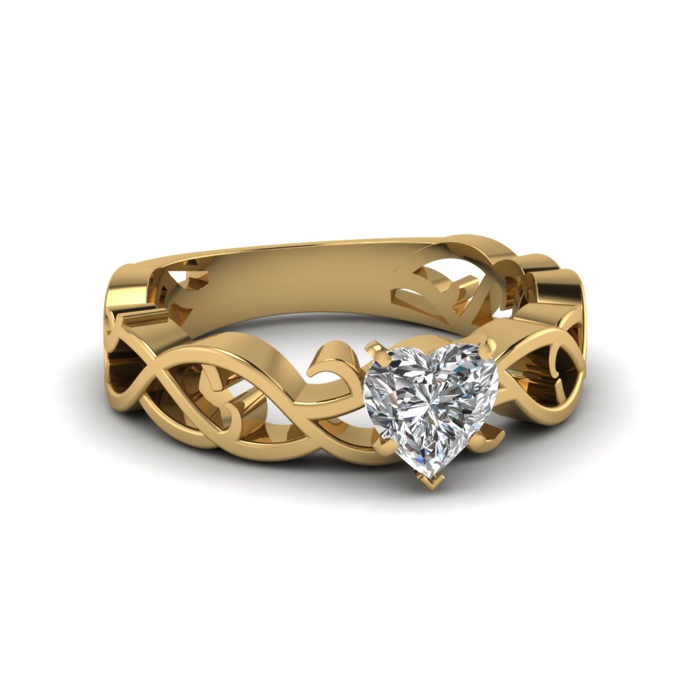0.75 Ct. Heart Cut Diamond Engagement Rings