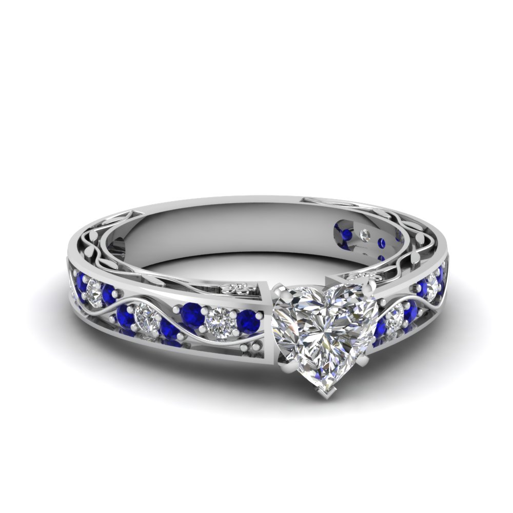 blue stone engagement ring