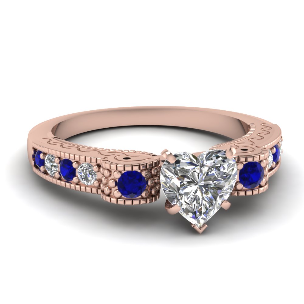 Heart Shaped & Sapphire Vintage Rings