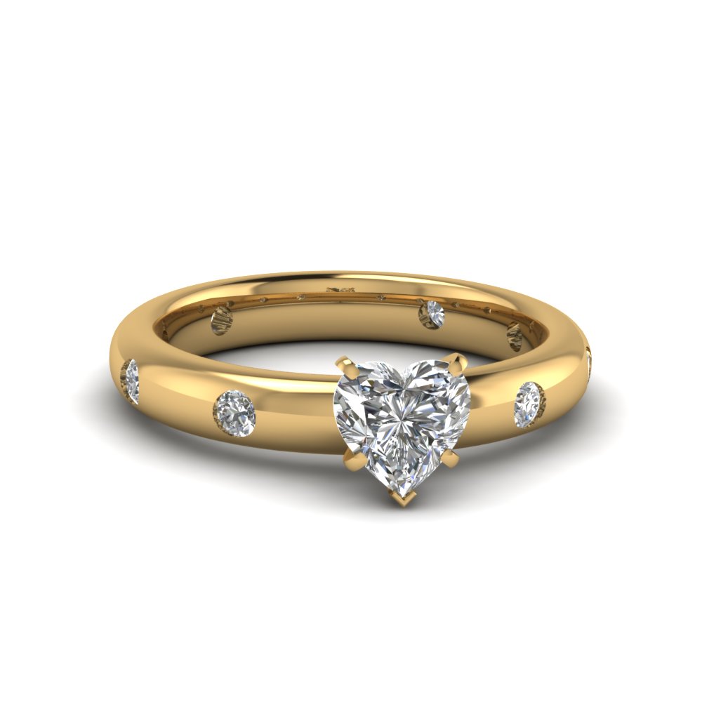 flush set diamond ring