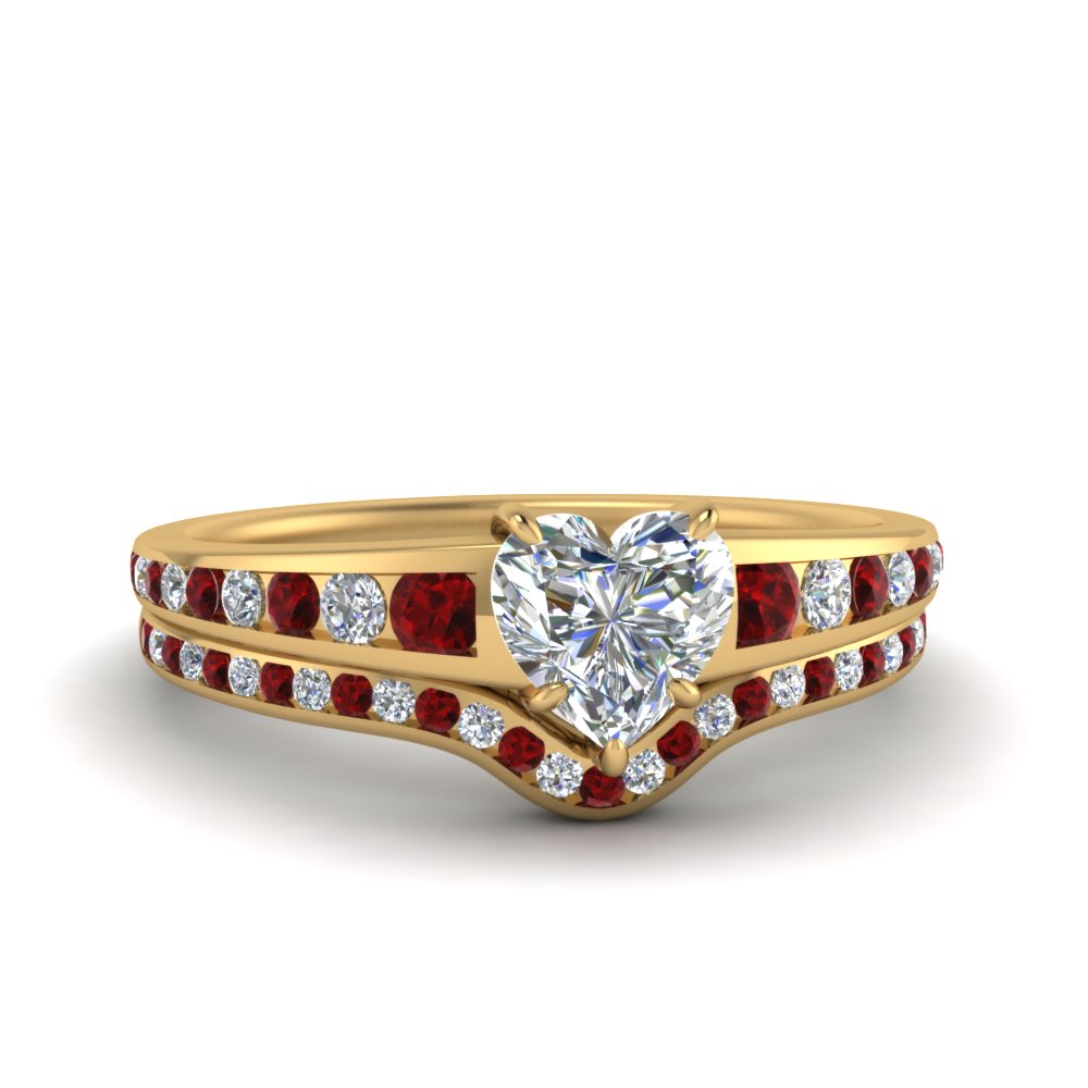 heart-shaped-graduated-channel-diamond-wedding-set-with-ruby-in-FDENR1115HTGRUDR-NL-YG