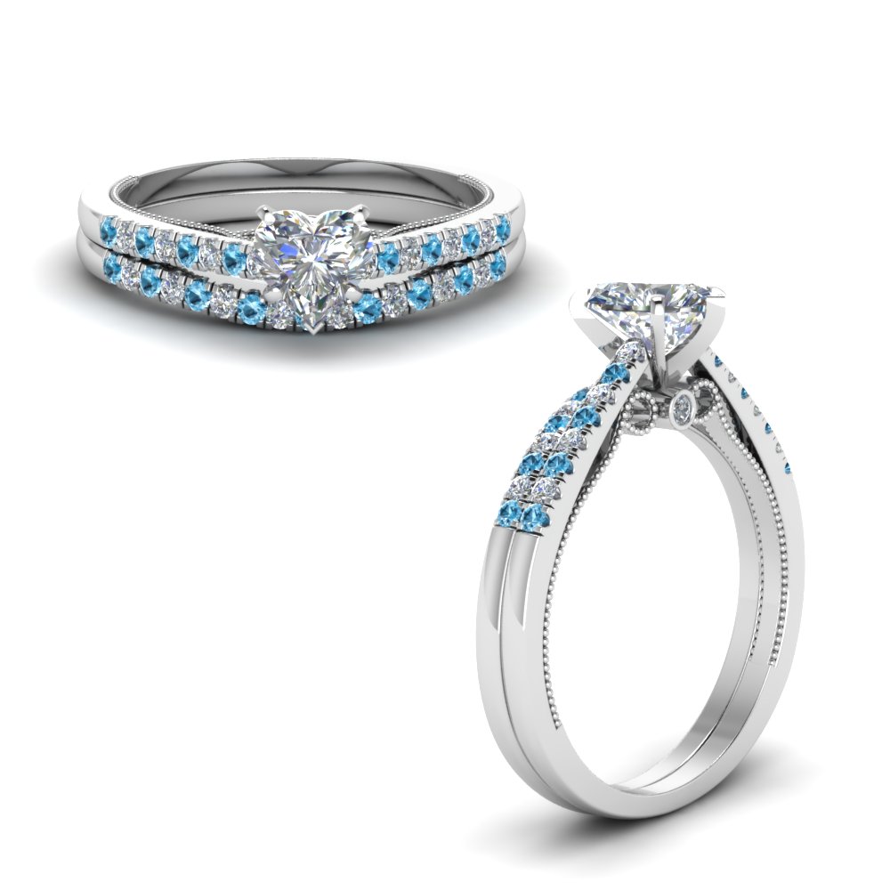 Blue Topaz Wedding Ring Set - Wedding Rings Sets Ideas