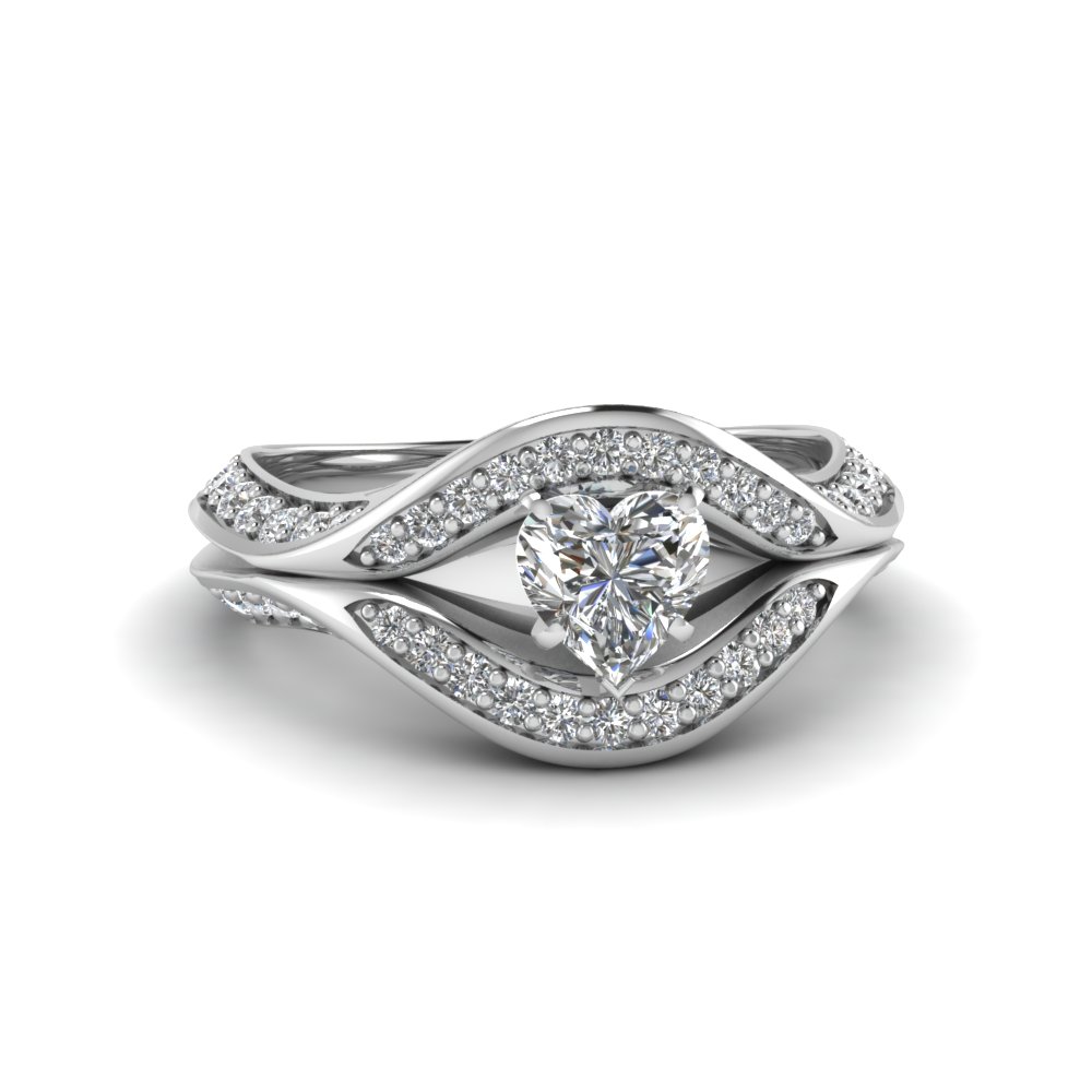 Heart Shaped Halo Engagement Ring
