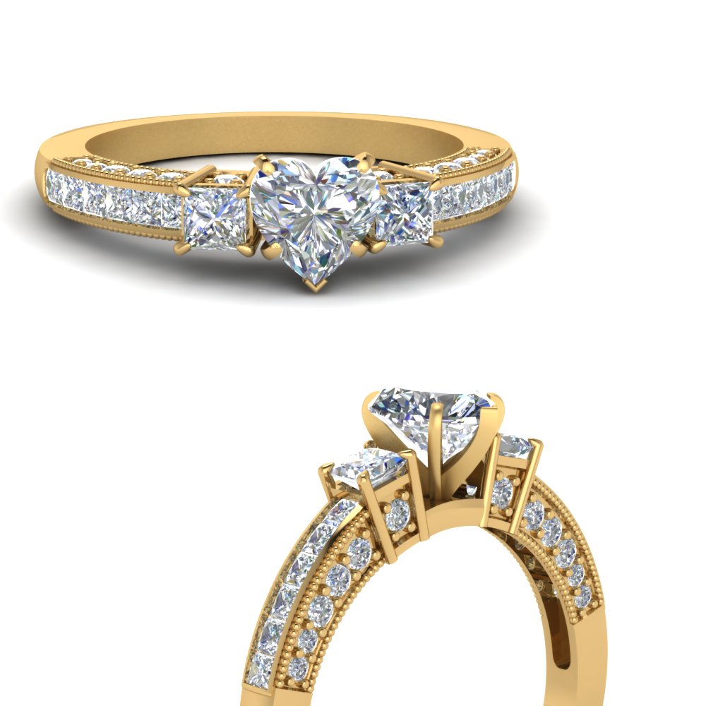 heart-shaped-three-stone-channel-set-diamond-engagement-ring-in-14K-yellow-gold-FDENS1186HTRANGLE3-NL-YG