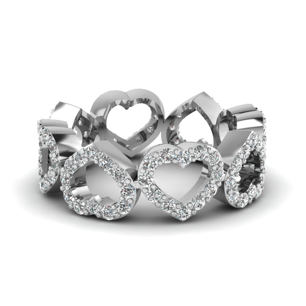 heart shaped wedding band