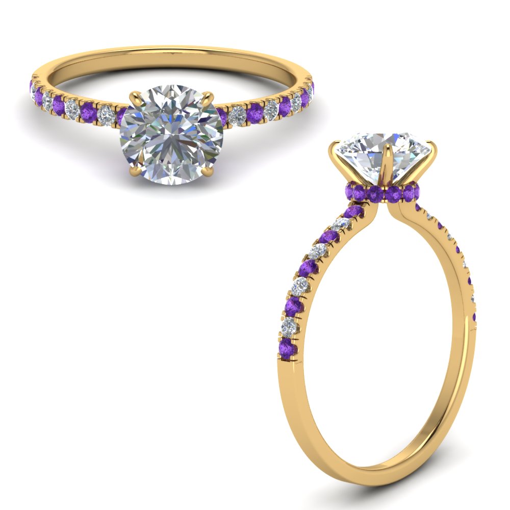 hidden-halo-petite-round-cut-diamond-engagement-ring-with-purple-topaz-in-FD9168RORGVITOANGLE3-NL-YG
