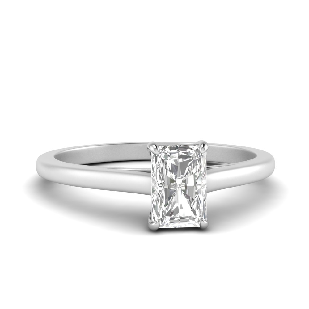 Radiant Cut Solitaire Diamond Ring