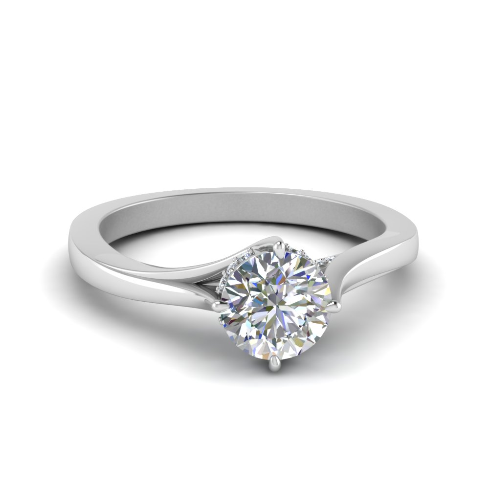 High Set Petite Engagement Ring