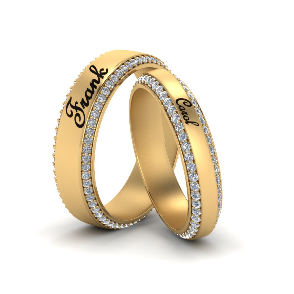 Bi-metal Rims Personalized Fingerprint Wedding Ring with Exterior Fingertip  Print 14k yellow gold and sterling silver – Brent&Jess Fingerprint jewelry-  made with your fingerprints