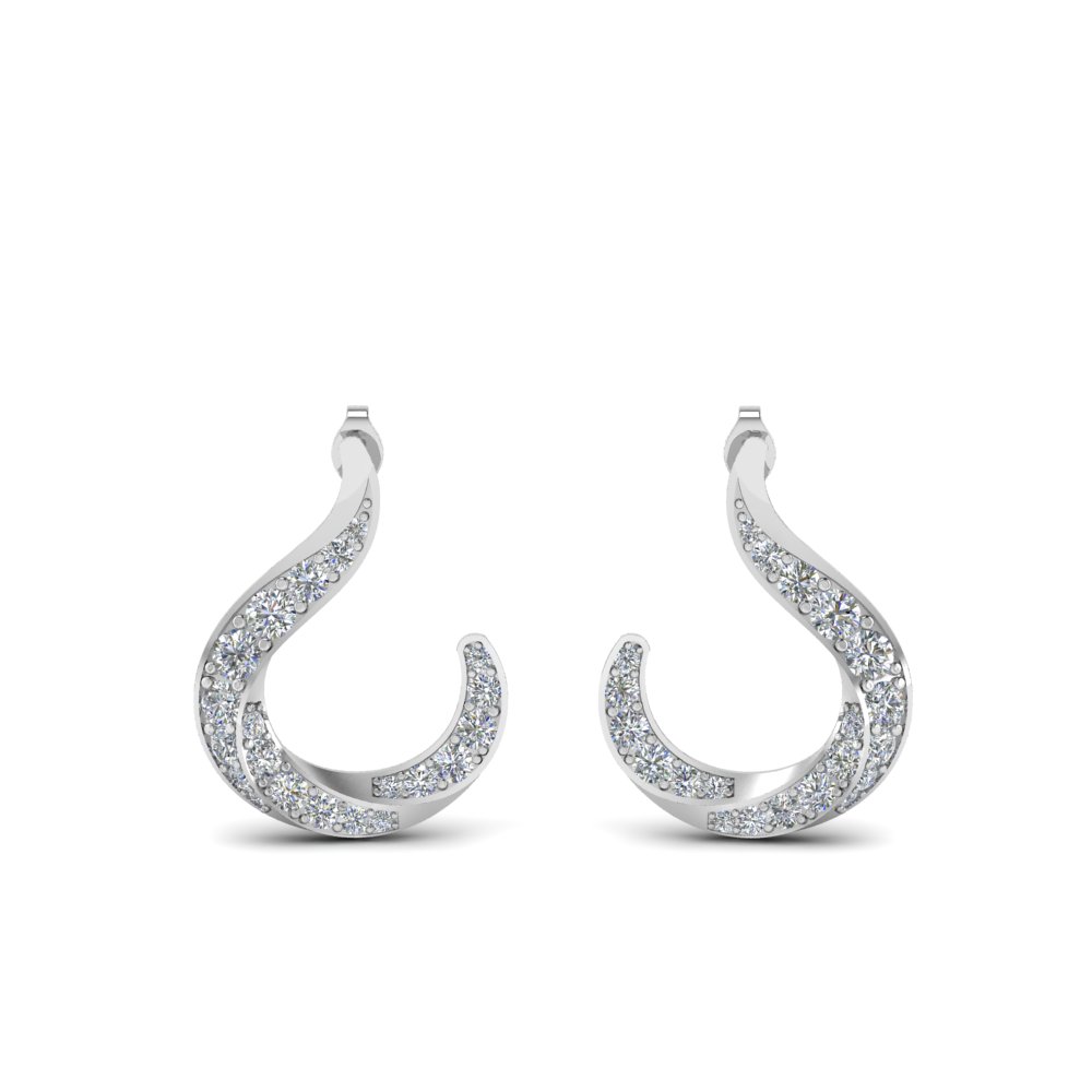 Hook Diamond Stud Earring