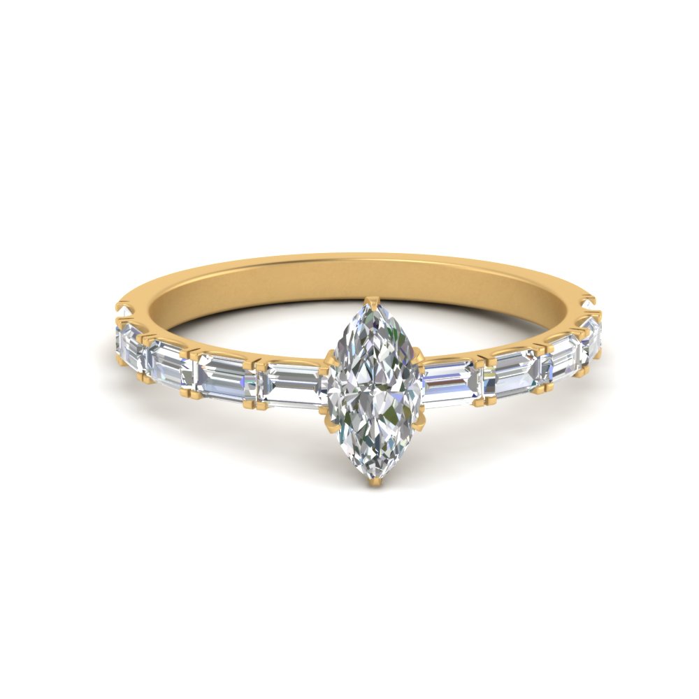 horizontal-baguette-lab-grown-marquise-lab diamond engagement-ring-in-FDENS630MQR-NL-YG